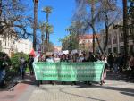 Varios centenares de estudiantes protestan en Badajoz contra la LOMCE y reclaman una enseñanza pública y de calidad