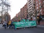 Una multitudinaria manifestación pide en Logroño la "potenciación" de la escuela pública