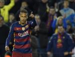 Neymar celebra un gol con el Barcelona / AFP
