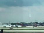 Imagen del avión incendiado en Florida