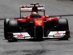 El Ferrari de Fernando Alonso, en el GP de Mónaco