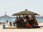 La bandera amarilla ondea este jueves en 12 playas de guilas, Cartagena y San Javier