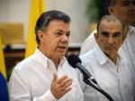 Colombian President Juan Manuel Santos speaks next
