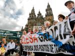 La plantilla de Clesa en Caldas finaliza en Santiago una marcha reivindicativa