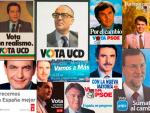 Carteles políticos de todas las campañas en España.