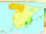 La falta de lluvias acumulada en España continúa en el 13% y se agudiza hasta el 75% en algunos puntos del país