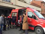 Beaumont prosigue en Lodosa y Peralta su visita a los parques de bomberos de Navarra