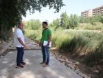 Avanzan a buen ritmo los trabajos de reparación de la ribera del río Guadalope en Alcañiz