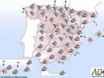 Mañana, chubascos localmente fuertes en Madrid, Toledo y este de Castilla y León