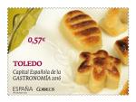 El sello de Capitalidad Gastronómica de Toledo, ilustrado con su mazapán, tendrá una tirada de 220.000 ejemplares