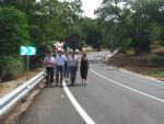 El presidente de Diputación inaugura las obras de ensanche y mejora en la carretera de Fuenteheridos