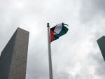 La bandera de Palestina ondeando en la sede de Naciones Unidas/AFP