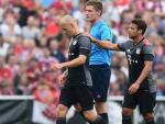 Robben se retira lesionado en el debut de Ancelotti