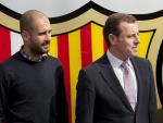 El presidente del Barcelona asegura que "Pep no se queja nunca. Los nuestros juegan cuando toca"