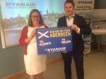 Ryanair anuncia dos vuelos semanales Alicante-Aberdeen (Escocia) a partir de febrero de 2017