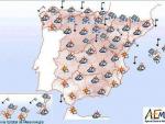 Nieve en cuatro comunidades y viento en Girona, Menorca, Mallorca y Lanzarote