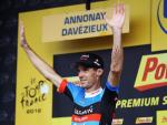 David Millar, en el podium de la etapa 12 del Tour de Francia