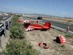 La falta de potencia del motor provoca un aterrizaje forzoso de un ultraligero en Murcia