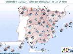 Precipitaciones fuertes o muy fuertes en el litoral del oeste andaluz