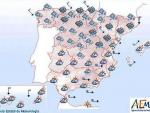 Mañana, nevadas en el centro y norte peninsular y lluvias en el Cantábrico