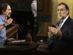 Iglesias ataca al PP con la corrupción y Rajoy le receta prudencia: "Los españoles les van conociendo"