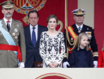 La reina Letizia, la princesa Leonor y la infanta Sofía impecables en el Día de la Hispanidad