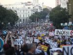 La manifestación contra la "mafia golpista" se diluye en Sol sin incidentes poco después de la investidura de Rajoy