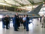 El Rey supervisa en Albacete el C-16 Eurofighter, que adiestra al personal en vigilancia del espacio aéreo nacional