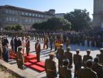 Unos 1.000 efectivos de la Brilat desfilan en el centro de Pontevedra para conmemorar los 50 años de la Brigada