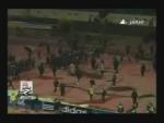 Impactantes imágenes de disturbios en un estadio de fútbol egipcio