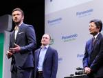 El artista y empresario, Justin Timberlake, durante la presentación de un aplicación de MySpace TV para Panasonic.