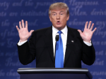 Donald Trump durante el debate