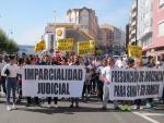 Allegados de Sinaí Giménez marchan en Cangas para proclamar su inocencia y pedir su libertad y la de sus familiares