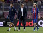 Messi se retiró lesionado en el minuto 58 con problemas en los abductores