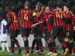 Balotelli celebra un gol en el Oporto - Manchester City