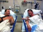 Schwarzenegger y Stallone, inseparables hasta en el hospital (Foto: WhoSay.com)