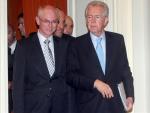 Monti y Van Rompuy proponen una cumbre para evitar la disgregación de Europa