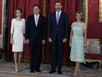 Los Reyes de España ofrecen un almuerzo en honor al presidente de Panamá, Juan Carlos Varela