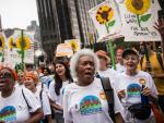 Manifestantes en Nueva York durante una marcha contra el cambio climático