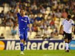 Lampard celebra el 0-1 en el Valencia - Chelsea