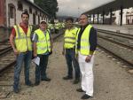 Landaluce visita el inicio de las obras de la vía férrea Algeciras-Almoraima
