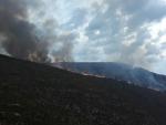 Dos hidroaviones y dos helicópteros trabajan en la extinción del incendio cercano al Parque Nacional de Ordesa