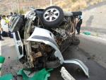 Un conductor resulta herido grave al sufrir un vuelco en la autovía de San Andrés (Tenerife)