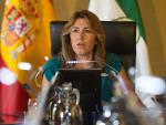 Susana Díaz tacha la ley del referéndum de Cataluña de "disparate jurídico y político" que es sólo "un engaño"
