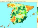 Agosto de 2017 ha sido el sexto más cálido del siglo aunque Molina De Aragón registra una de las mínimas más bajas
