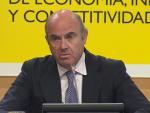 De Guindos afirma que no se ha identificado "ningún tipo de deslocalización" en Cataluña