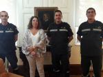 La delegada del Gobierno en Navarra recibe al jefe del IV Batallón de Intervención en Emergencias de la UME