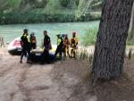 El operativo de búsqueda del menor desaparecido en el río Cabriel rastrea sin éxito 20 kilómetros