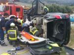 Herido grave un vecino de Palencia al volcar su coche en Tama