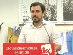 Garzón afirma que la sociedad catalana está "desbordando" la Constitución y la vía judicial "va a empeorar" la situación